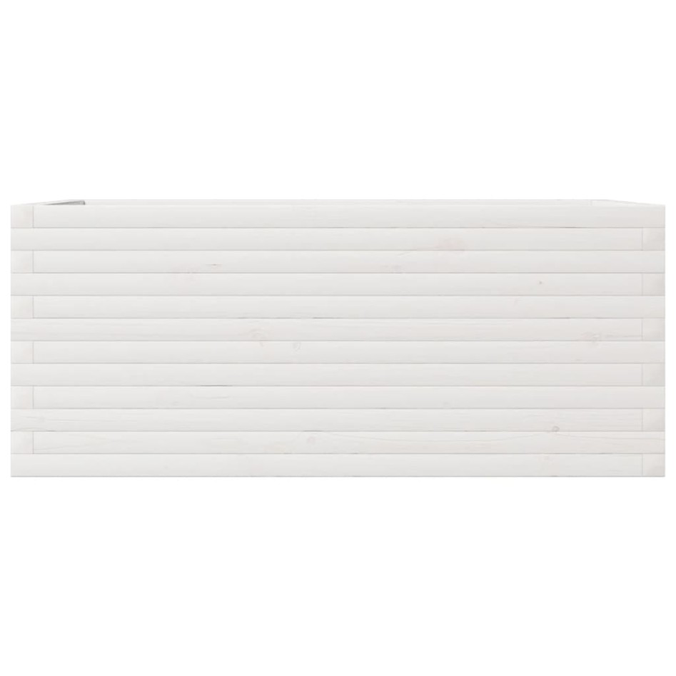 Jardinera de madera maciza de pino blanco 110x60x45,5
