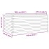 Jardinera de madera maciza de pino blanco 110x60x45,5