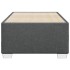 Estructura de cama sin colchón tela gris oscuro 90x190