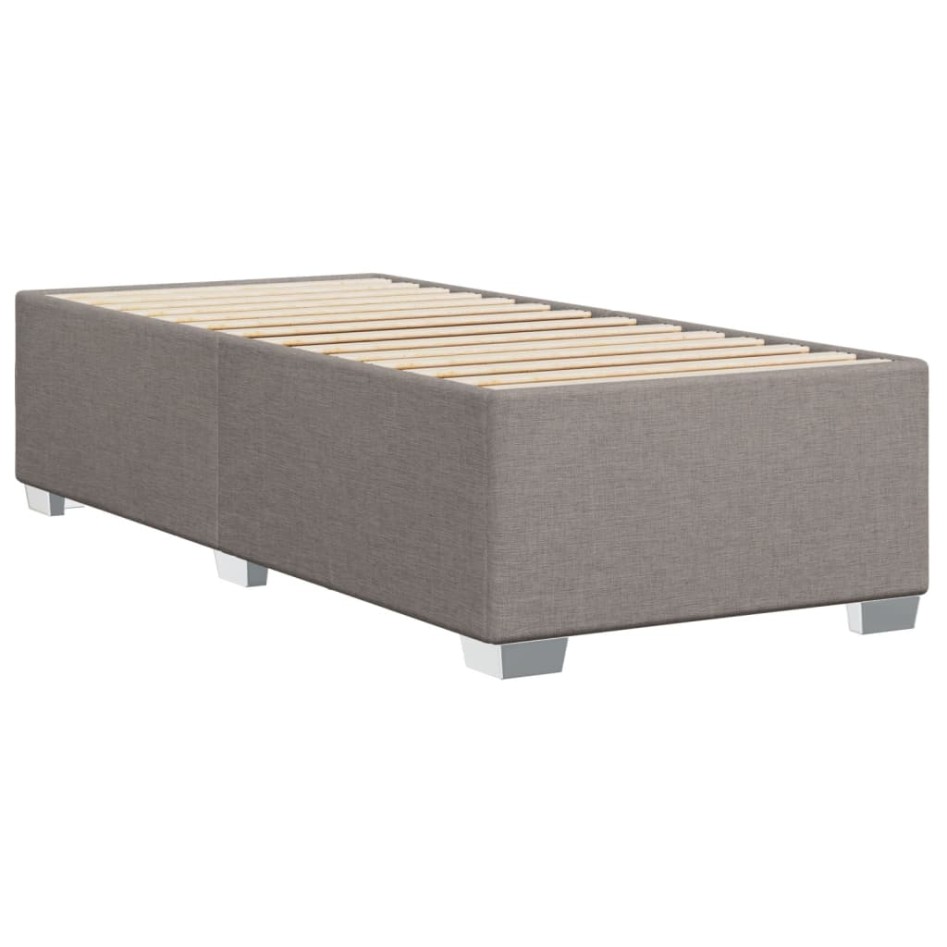 Estructura de cama sin colchón tela gris taupe 90x190