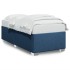 Estructura de cama sin colchón tela azul 90x200