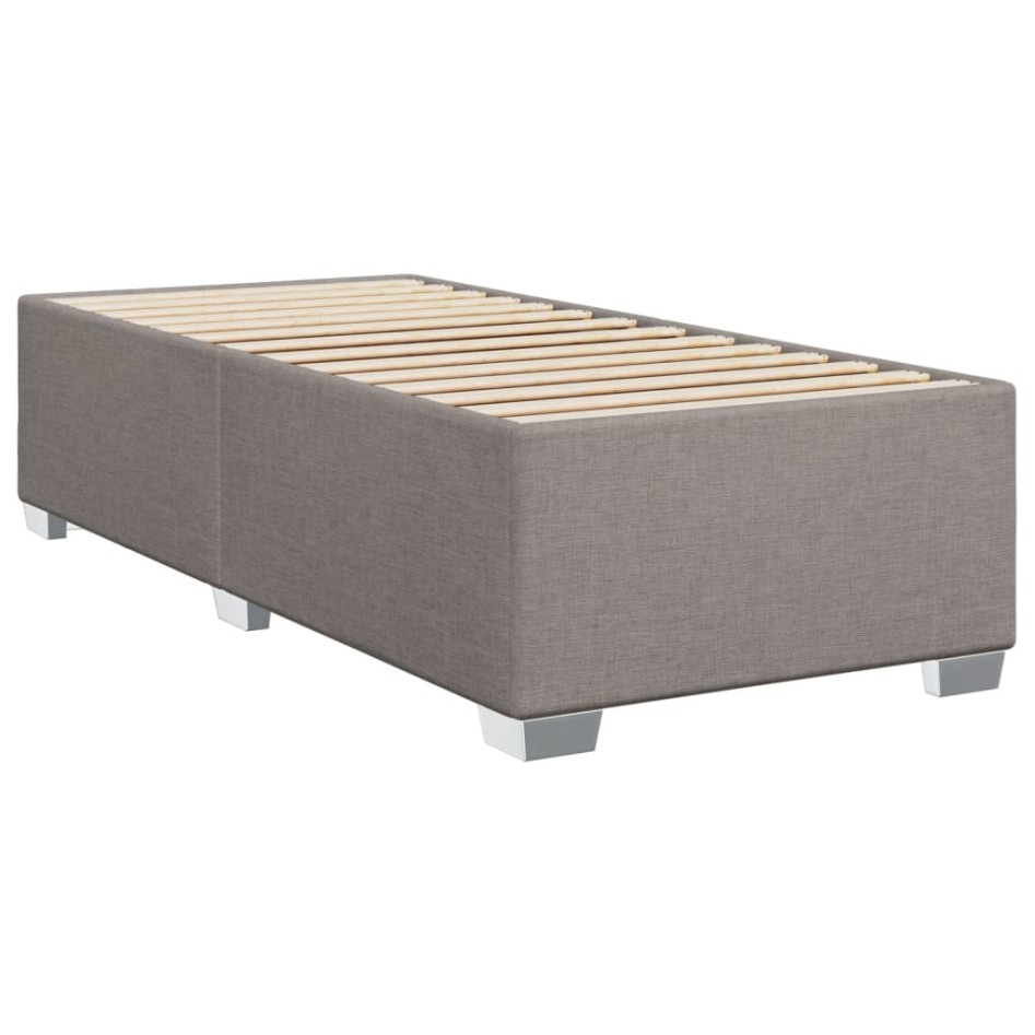 Estructura de cama sin colchón tela gris taupe 100x200