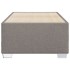 Estructura de cama sin colchón tela gris taupe 100x200