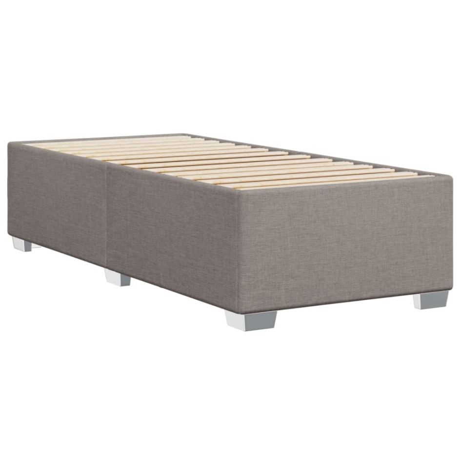 Estructura de cama sin colchón tela gris taupe 100x200