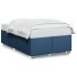 Estructura de cama sin colchón tela azul 120x190