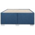 Estructura de cama sin colchón tela azul 120x190