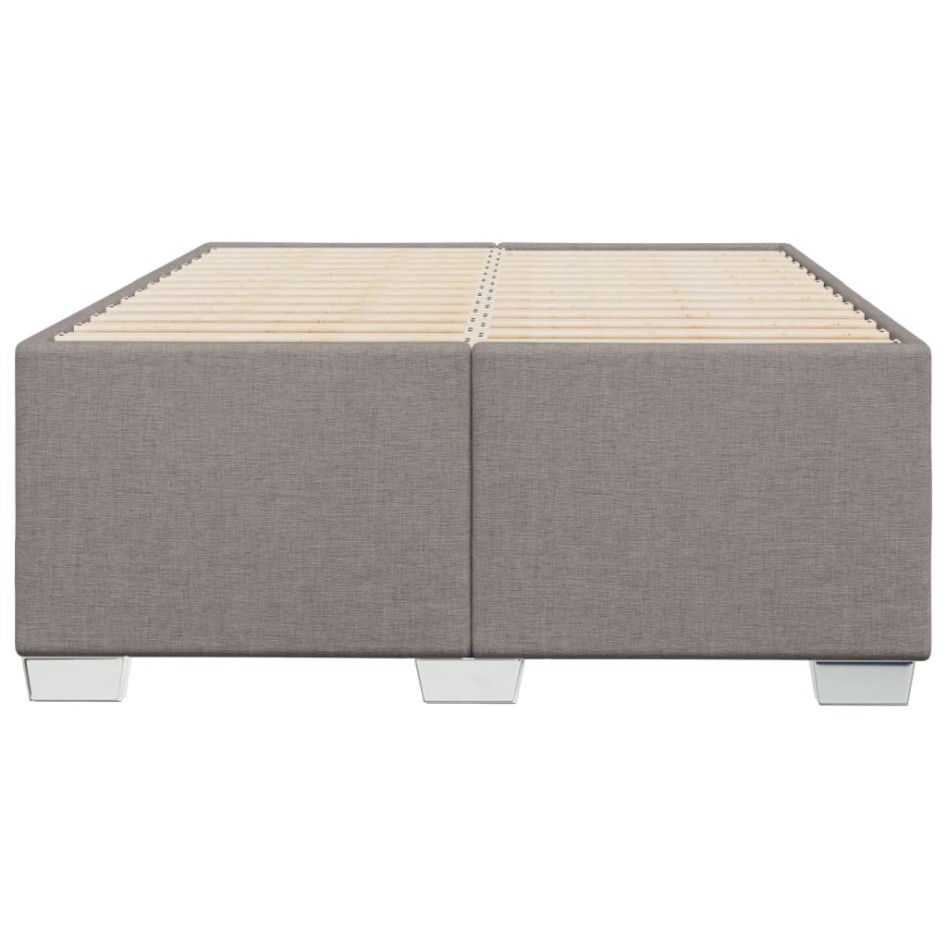 Estructura de cama sin colchón tela gris taupe 120x190