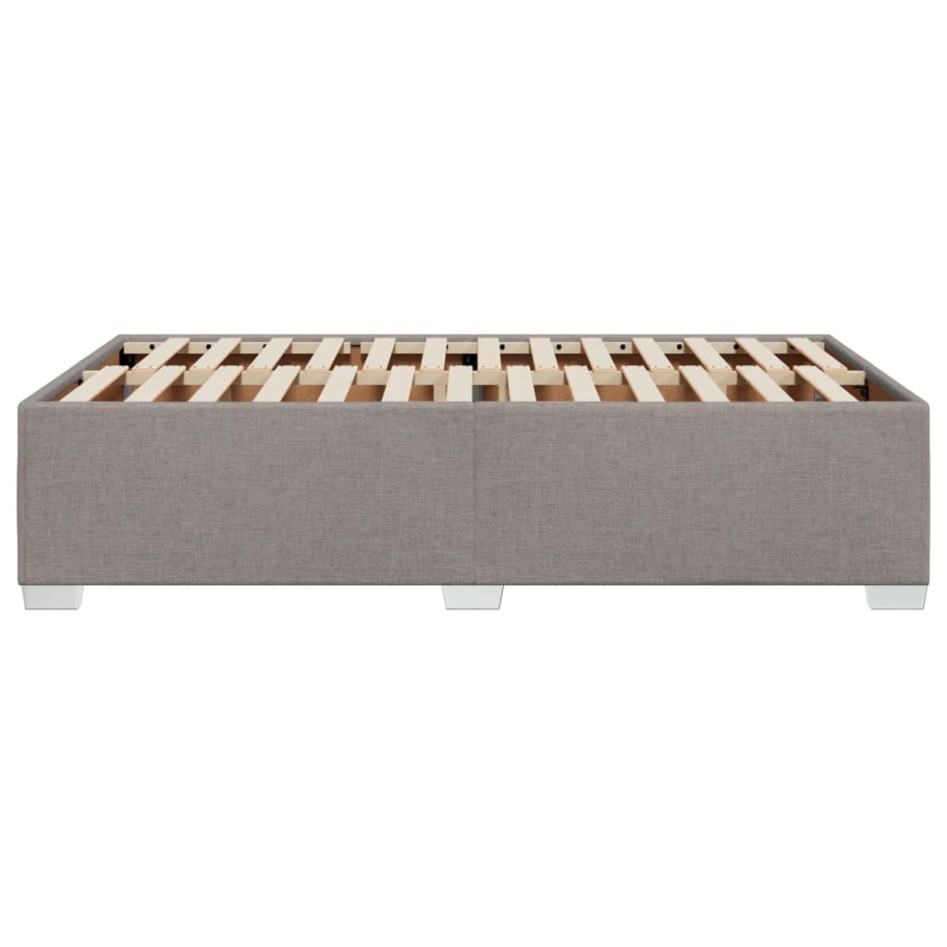 Estructura de cama sin colchón tela gris taupe 120x190