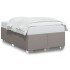 Estructura de cama sin colchón tela gris taupe 120x200