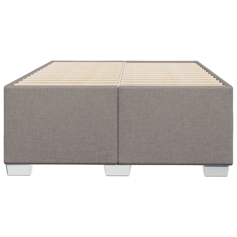 Estructura de cama sin colchón tela gris taupe 120x200