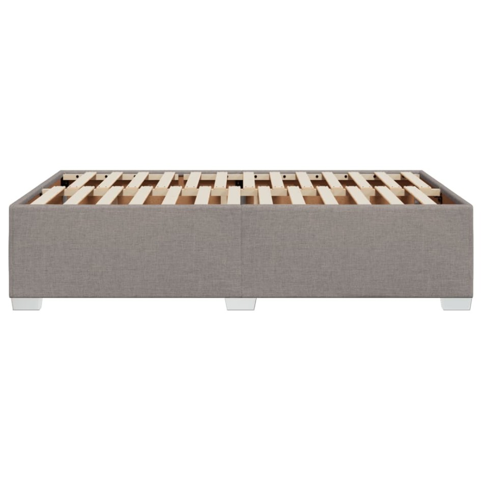 Estructura de cama sin colchón tela gris taupe 120x200