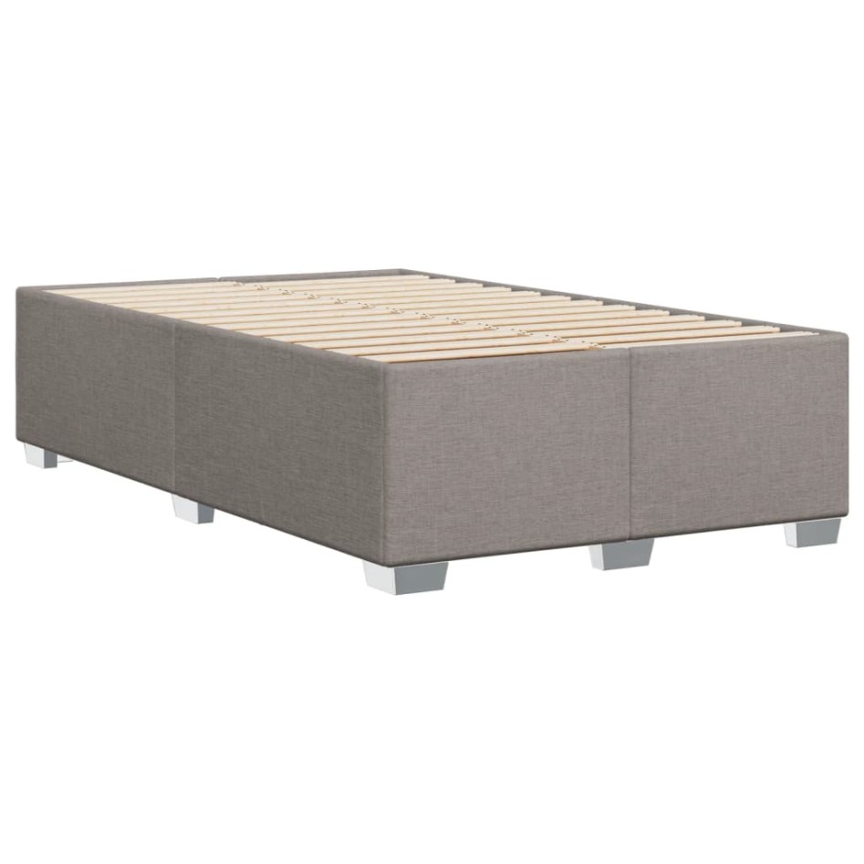 Estructura de cama sin colchón tela gris taupe 120x200