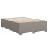 Cama sin colchón tela gris taupe 140x190