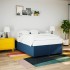 Cama sin colchón tela azul 140x190