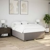 Cama sin colchón tela gris taupe 140x200 cm