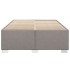 Cama sin colchón tela gris taupe 140x200