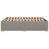 Cama sin colchón tela gris taupe 140x200