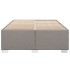 Cama sin colchón tela gris taupe 160x200