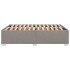Cama sin colchón tela gris taupe 160x200