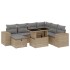 Set de sofás de jardín y cojines 8 piezas ratán sintético