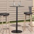Mesa de jardín redonda acero negro Ø60x105