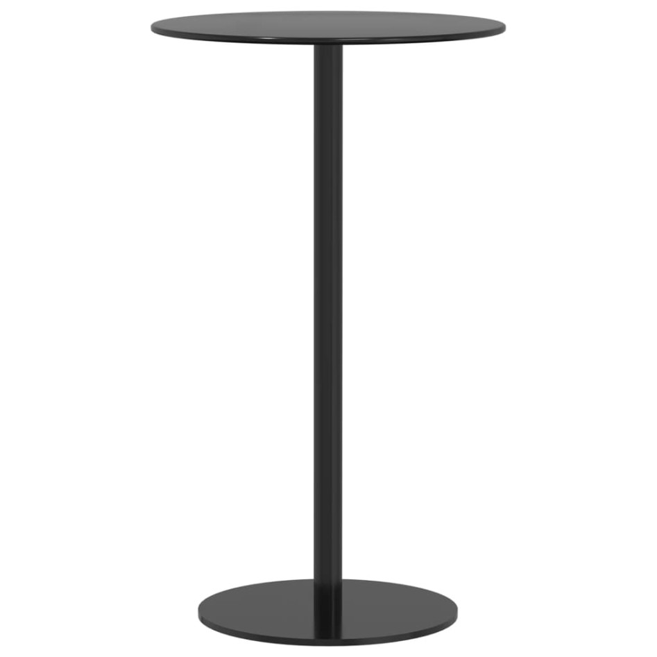 Mesa de jardín redonda acero negro Ø60x105