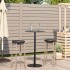 Mesa de jardín redonda acero negro Ø60x105