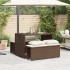 Set comedor de jardín 3 piezas y cojines ratán sintético