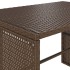 Set comedor de jardín 3 piezas y cojines ratán sintético