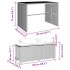 Set comedor de jardín 3 piezas y cojines ratán sintético