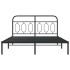 Estructura cama sin colchón con cabecero metal negro 140x200