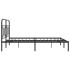 Estructura cama sin colchón con cabecero metal negro 140x200