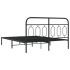 Estructura cama sin colchón con cabecero metal negro 140x200
