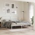 Estructura cama sin colchón con cabecero metal blanco