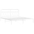 Estructura cama sin colchón con cabecero metal blanco