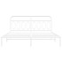 Estructura cama sin colchón con cabecero metal blanco