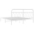 Estructura cama sin colchón con cabecero metal blanco