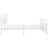 Estructura cama sin colchón con estribo metal blanco 160x200