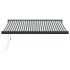 Toldo retráctil aluminio y tela gris antracita y blanco 3x2,5