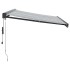 Toldo retráctil aluminio y tela gris antracita y blanco 3x2,5