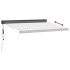 Toldo retráctil aluminio y tela gris antracita y blanco 3x2,5