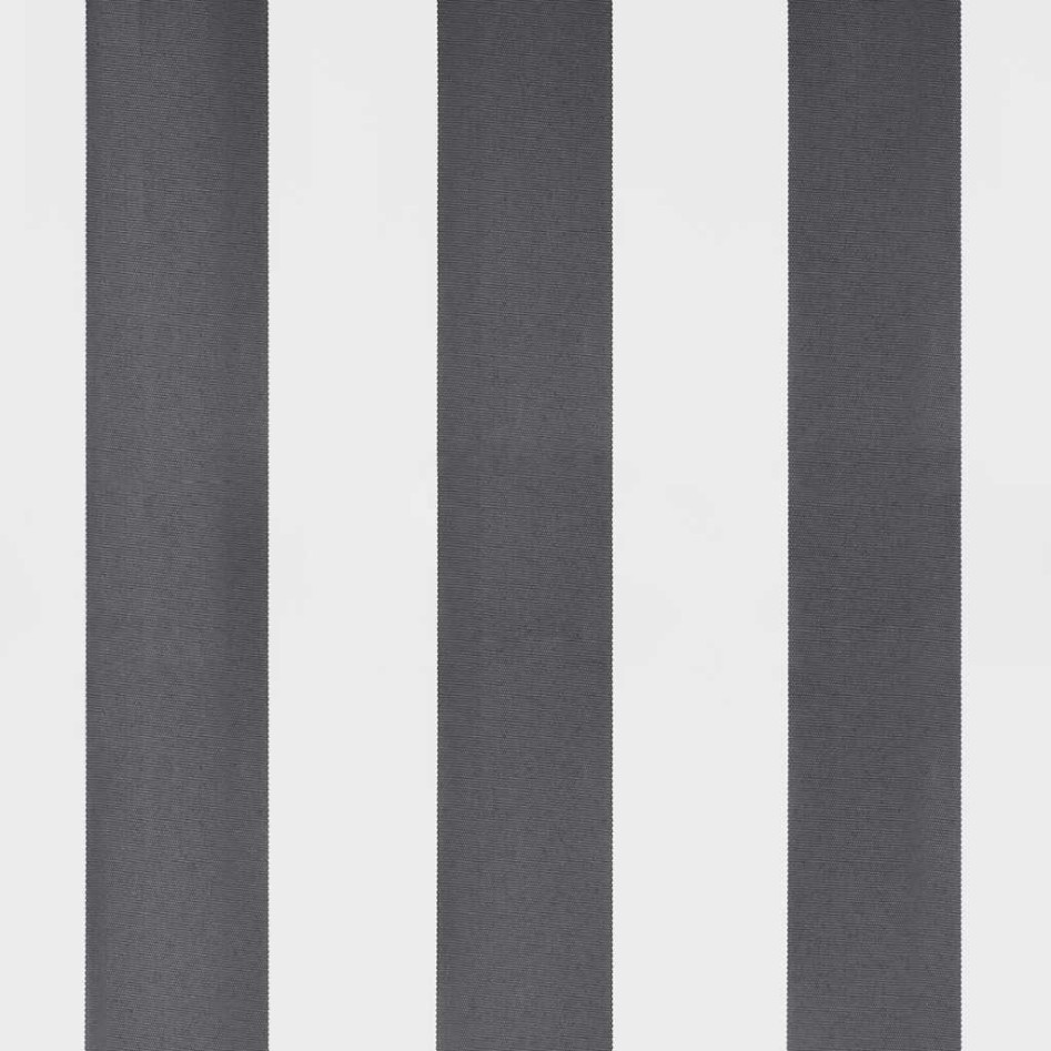 Toldo retráctil aluminio y tela gris antracita y blanco 3x2,5