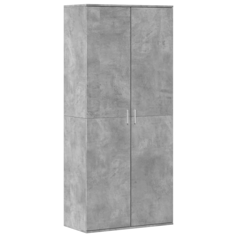 Mueble zapatero contrachapada gris hormigón 80x39x178