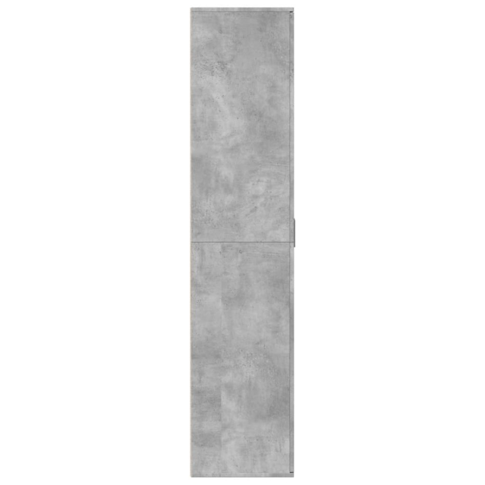 Mueble zapatero contrachapada gris hormigón 80x39x178