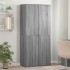 Mueble zapatero madera de ingeniería gris Sonoma 80x39x178