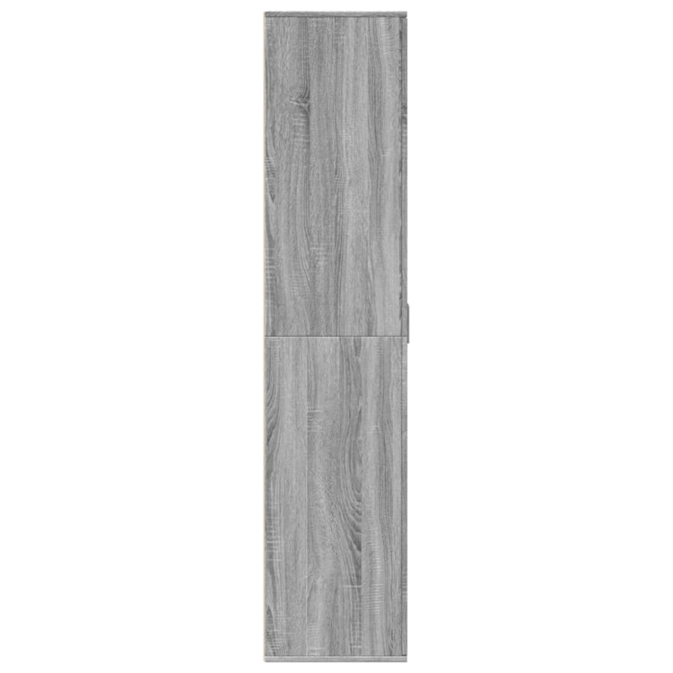 Mueble zapatero madera de ingeniería gris Sonoma 80x39x178