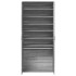 Mueble zapatero madera de ingeniería gris Sonoma 80x39x178