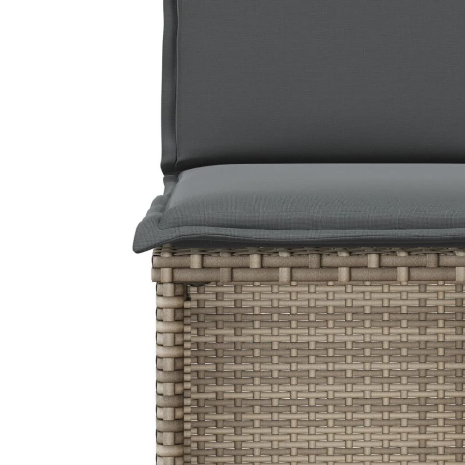 Sillas y mesita de jardín con cojines 3 piezas ratán PE