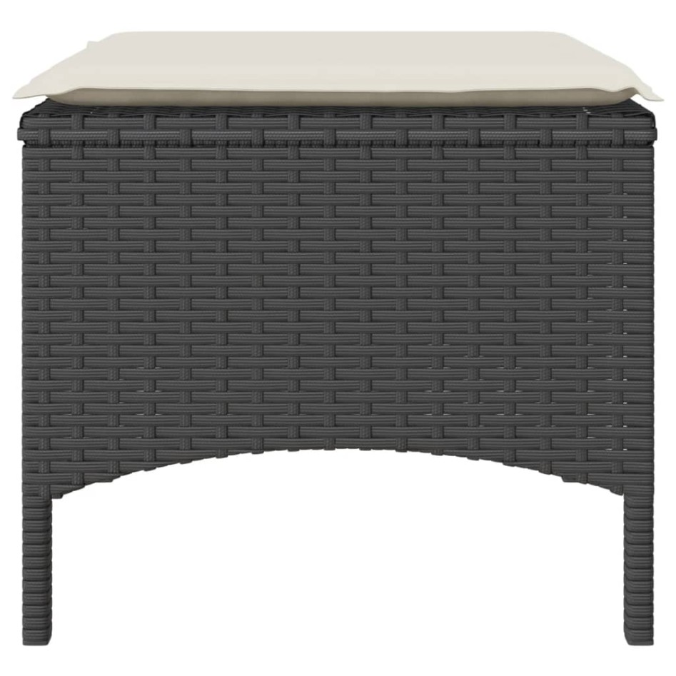 Sofá de jardín 2 plazas con mesa y taburetes ratán PE