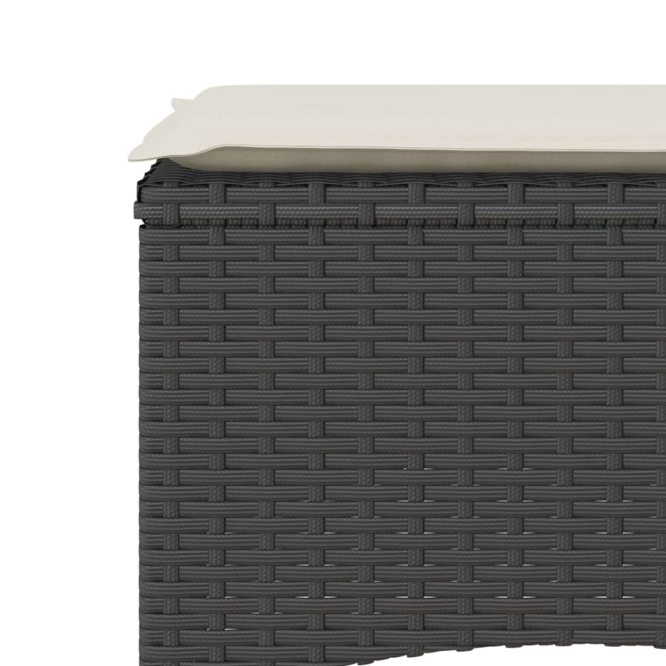 Sofá de jardín 2 plazas con mesa y taburetes ratán PE